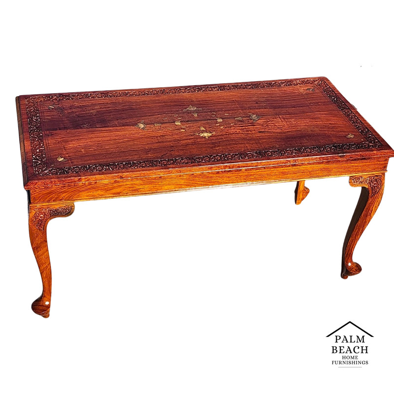 Mid Century Anglo Indian Walnut Coffee Table