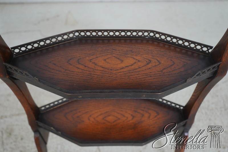 L65392EC: THEODORE ALEXANDER Oak 3 Tier Country French Table gallery