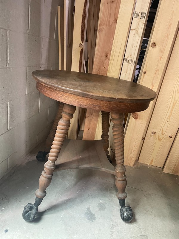 Antique Wood Parlor Table With Metal And Glass Claw Feet round unique table gallery