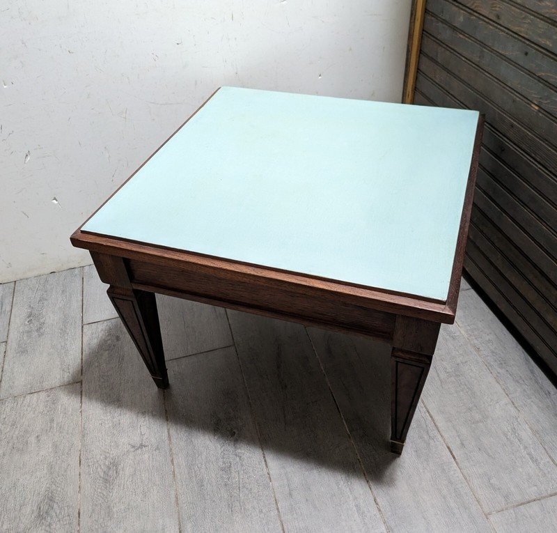 Vintage English Regency/Neoclassical Wood Side Table Brass Feet Shabby Chic gallery