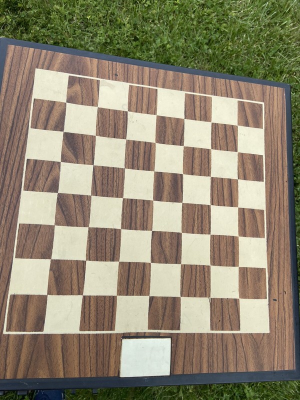 Vintage Sunset Folding SV Projector Table Light Up Checkers Board Game Table gallery