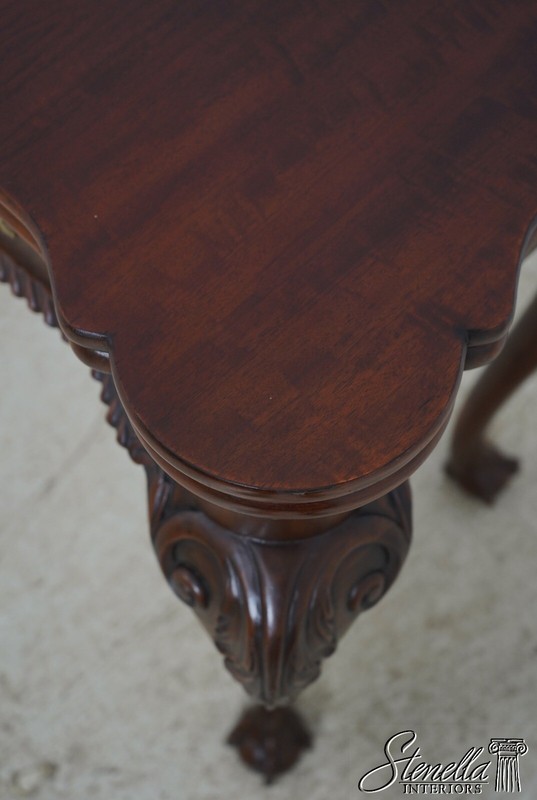 65671EC: MAITLAND SMITH Leather Interior Clawfoot Game Table gallery
