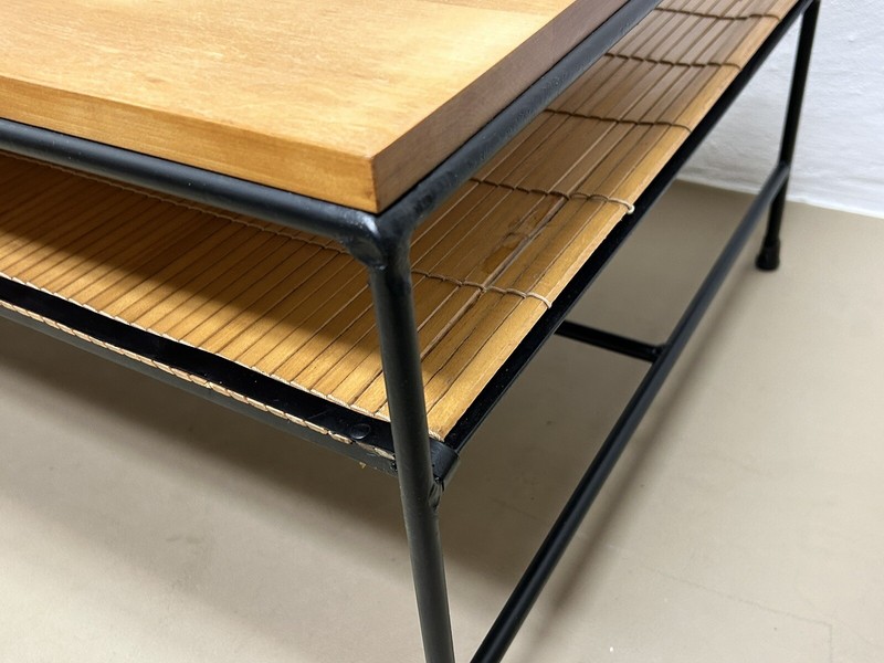MINT Paul McCobb Planner Group Maple Iron Coffee Table circa 1950's gallery
