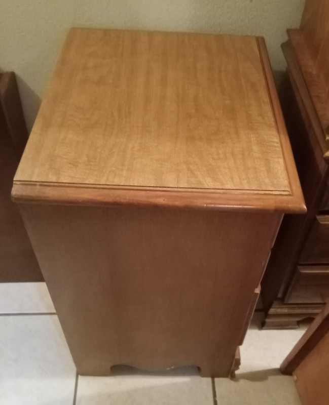 Mid Century Formica Top Maple Nightstand (NS204) gallery