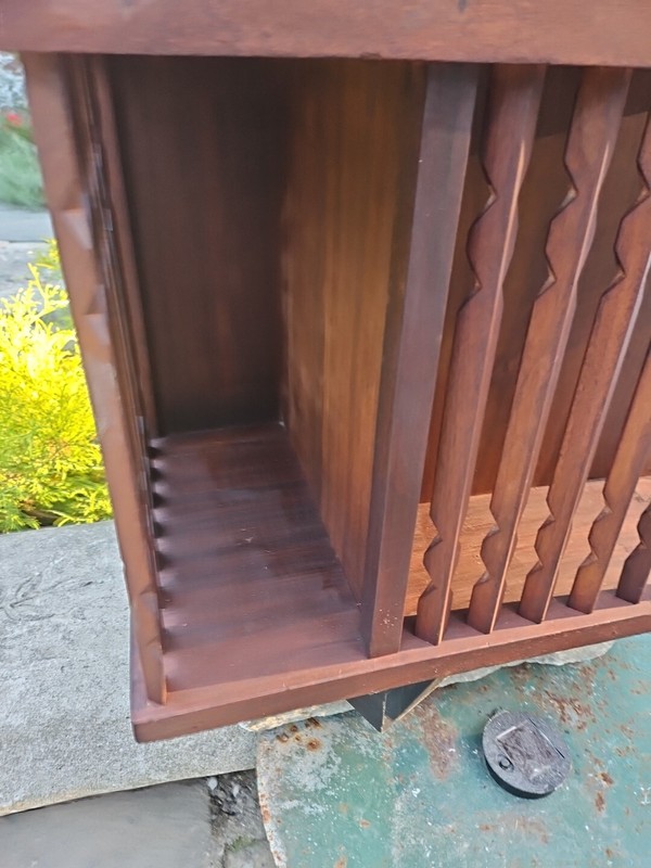 MCM OUTSTANDING walnut Rotating CUBE Accent Table Arthur Umanoff? 18.5x18.5x17.5 gallery