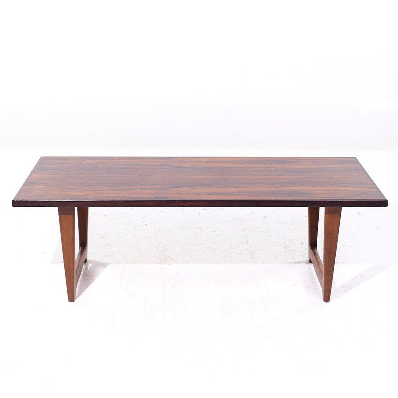 Peter Hvidt Style Mid Century Danish Rosewood Coffee Table gallery
