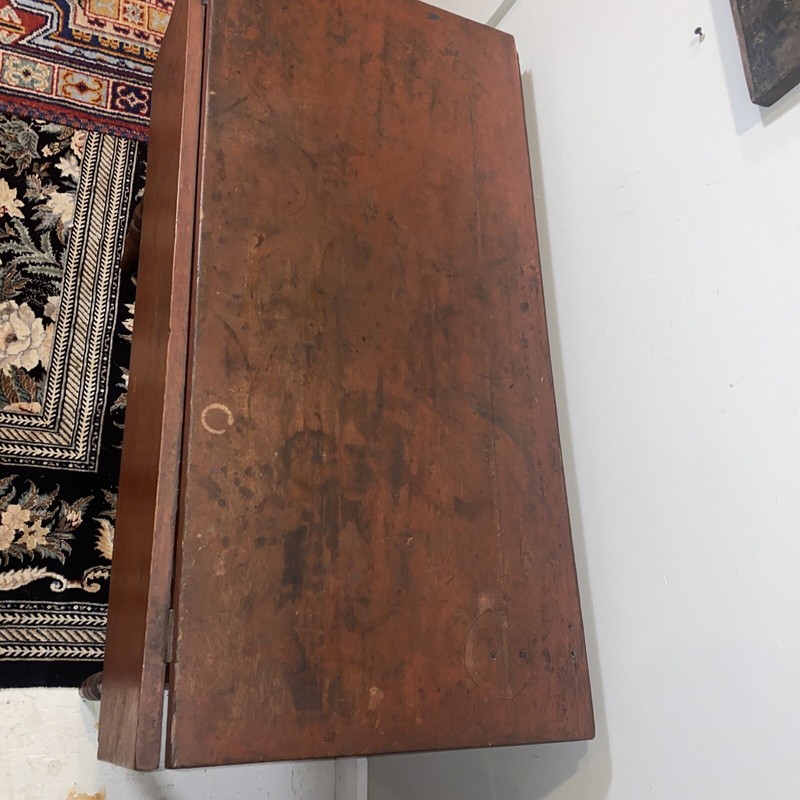 Antique 19TH Century Drop Leaf Table In Antique Red Paint gallery