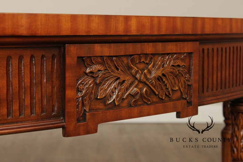 Maitland Smith Adams Paint Decorated Demilune Console Table gallery