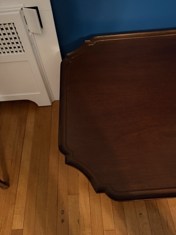 Faux Bamboo Kittinger Tray Top Rectangular Coffee Table With Ebonized Black Legs gallery