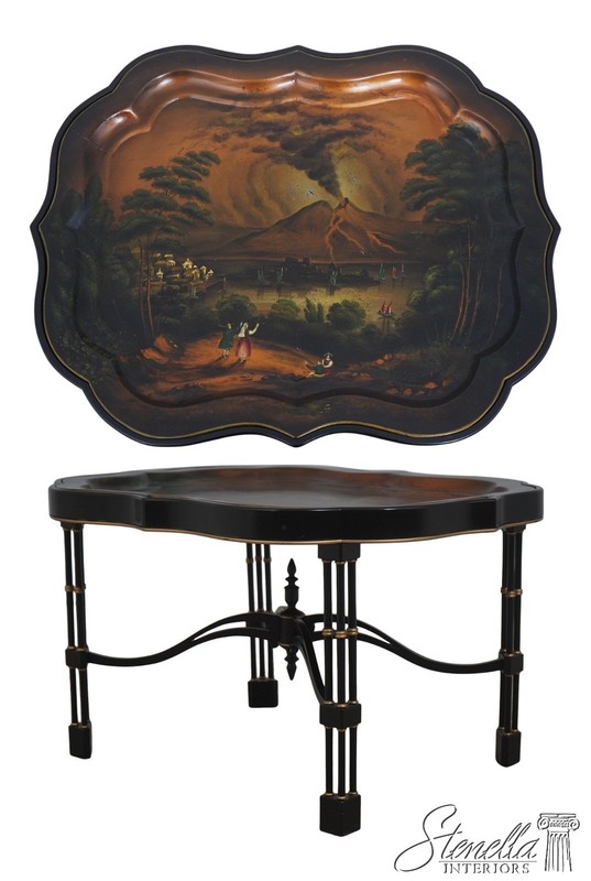 72806: MAITLAND SMITH Painted Chinoiserie Tray Coffee Table
