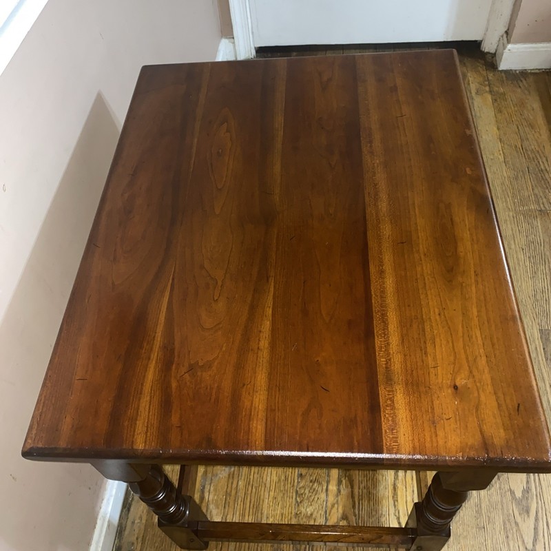 Antique L & J G Leopold Stickley Jacobean Cherry Wood One Drawer End Side Table gallery