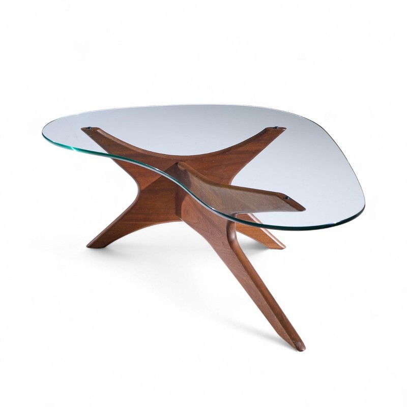 Adrian Pearsall for Craft Associates Mid Century Walnut Jacks Coffee Table gallery