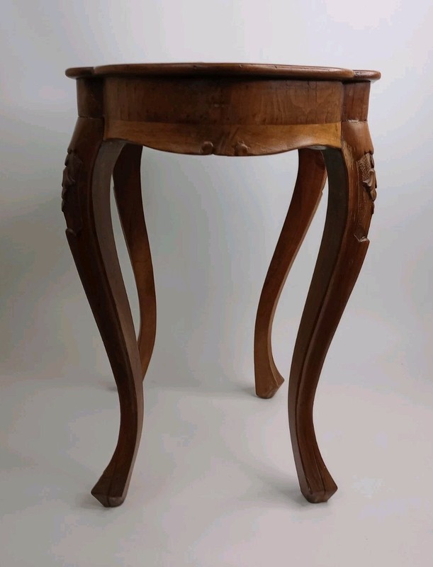 Antique Italian Tavalino Olive Wood Side Table Marked "TZ" Circa 1920's gallery