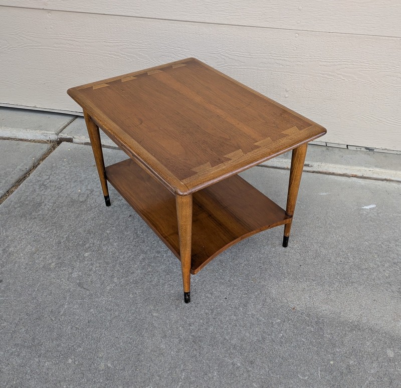 Vtg Lane Acclaim Mid Century Modern Walnut End Table 900-05 Dovetail Andre Bus