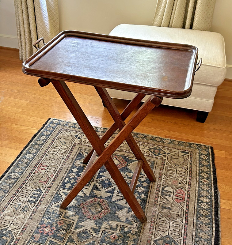 Vintage Oak Tray on Stand, Serving or Drinks Stand, ca 1930’s, made in England