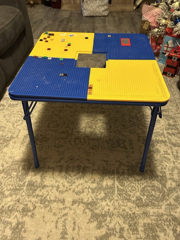 Vintage Leg-O Metal Folding Table With Center Net By Toys Or Us gallery