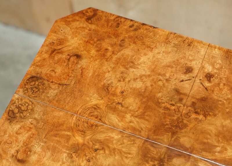 EXQUISITE QUALITY WILLIAM IV CIRCA 1830 BURR WALNUT SIDE END WORK SEWING TABLE gallery