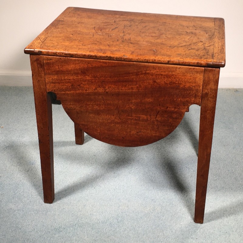 Antique English George III Hinged-Top Flap Cabinet Or Occasional Table