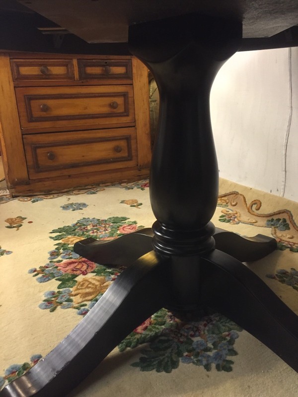 Table Ebonized Finish Heavy Elm. No Leaves. Local Pickup only.MAKE OFFER gallery