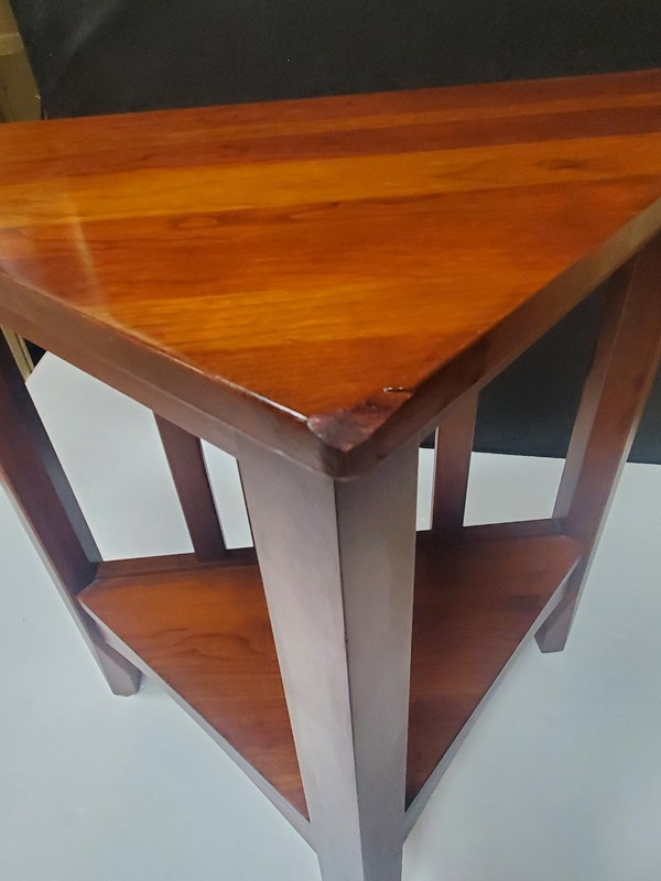 Ethen Allen Solid Cherry Corner Table American Impressions **see descr ** gallery