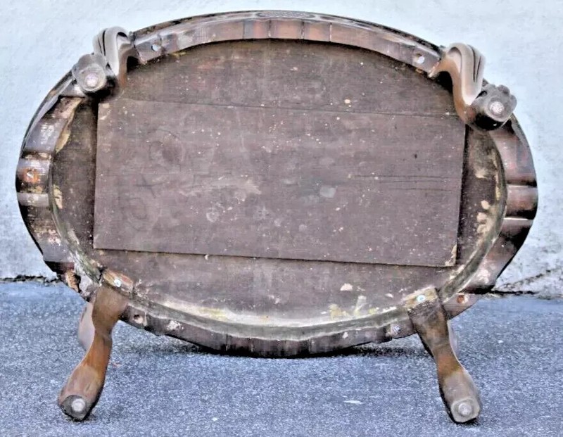 Walnut Heavily Carved Serving Tray Coffee Table gallery
