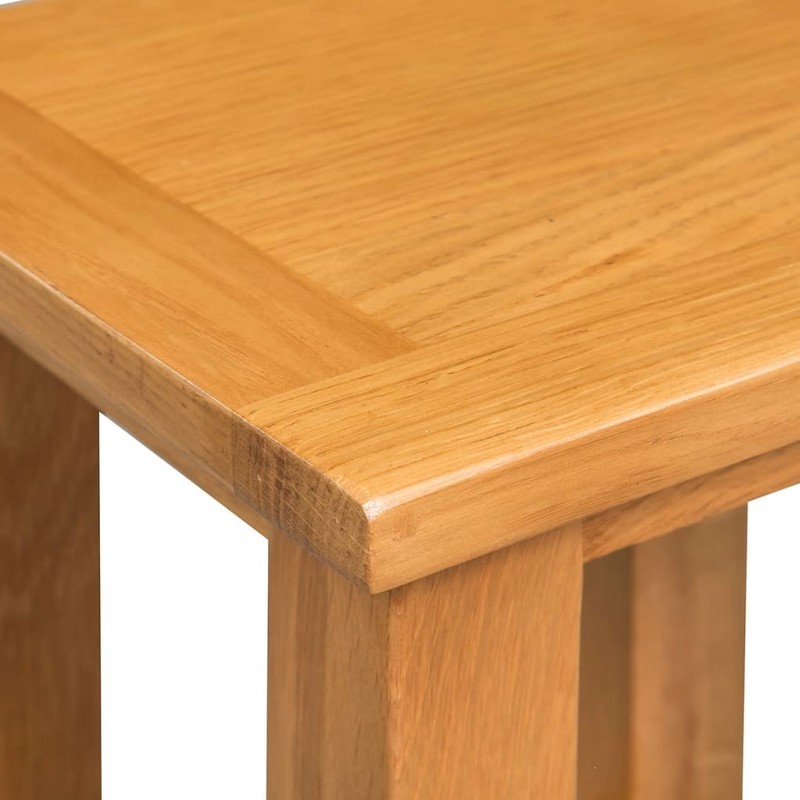 End Table Wooden Console Table Side Table Nightstand Solid Oak Wood vidaXL gallery