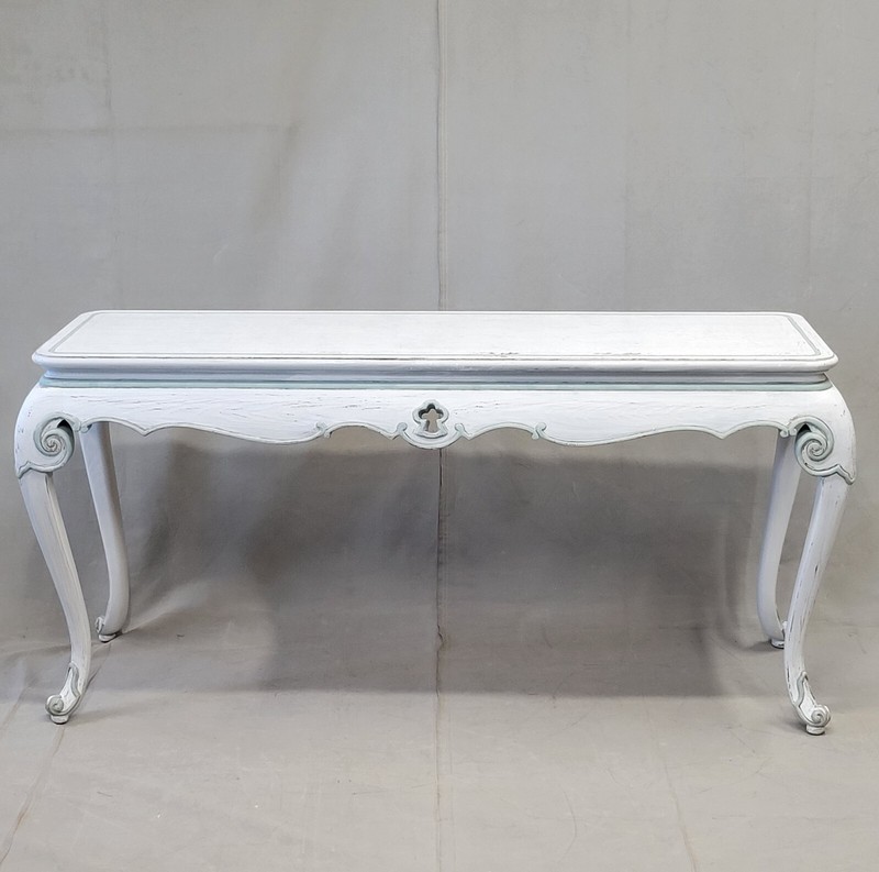 Vintage French Style Painted Cabriole Console Table gallery