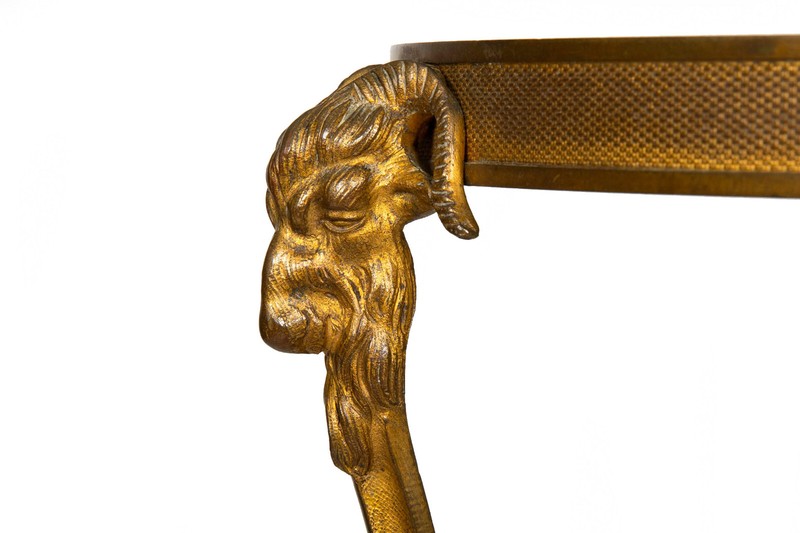 Fine French Louis XVI Bronze and Marble Two-Tier Table Gueridon gallery