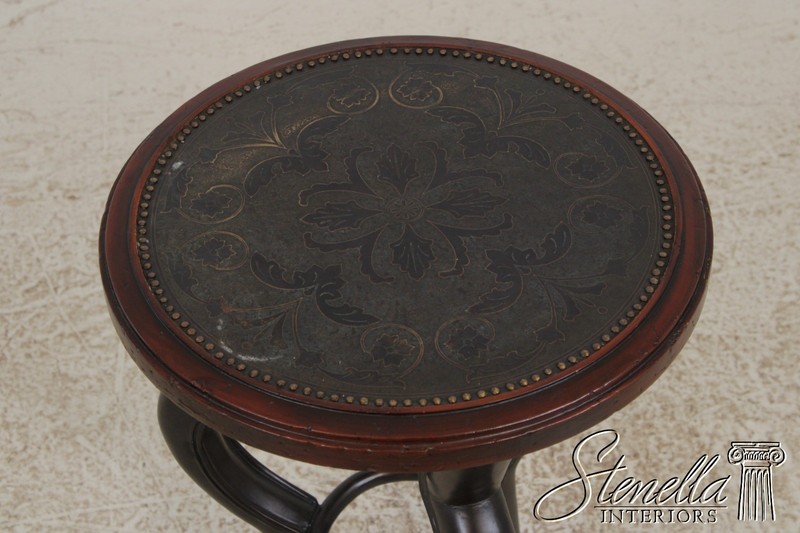 L72505: MAITLAND SMITH Mahogany And Metal Round End Table gallery