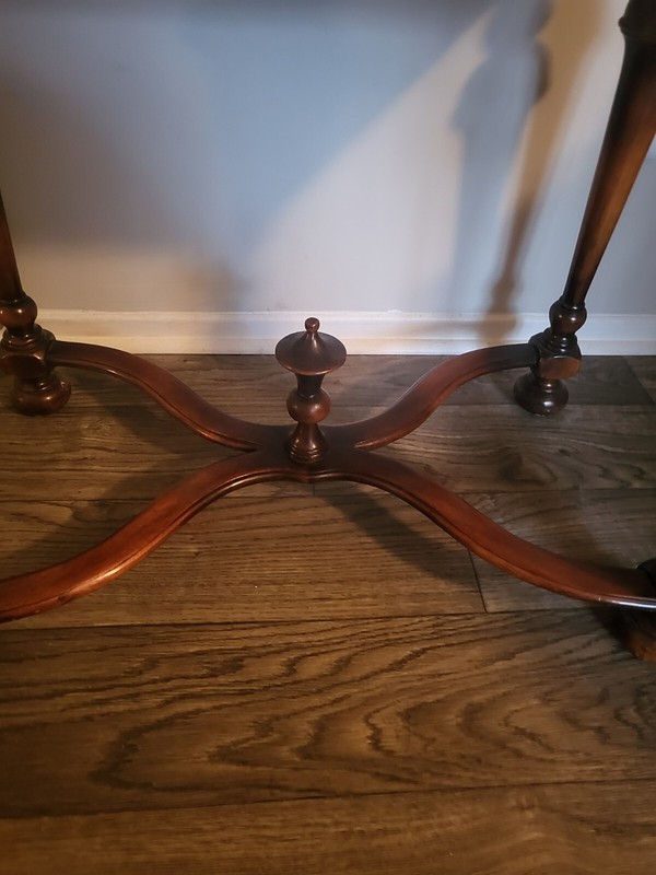 Antique Theodore Alexander Table, William And Mary Armory gallery