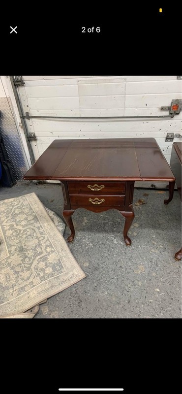 2Late 20th Century ThomasvilleCherry Collection DropLeaf Pembroke AccentEndTable gallery
