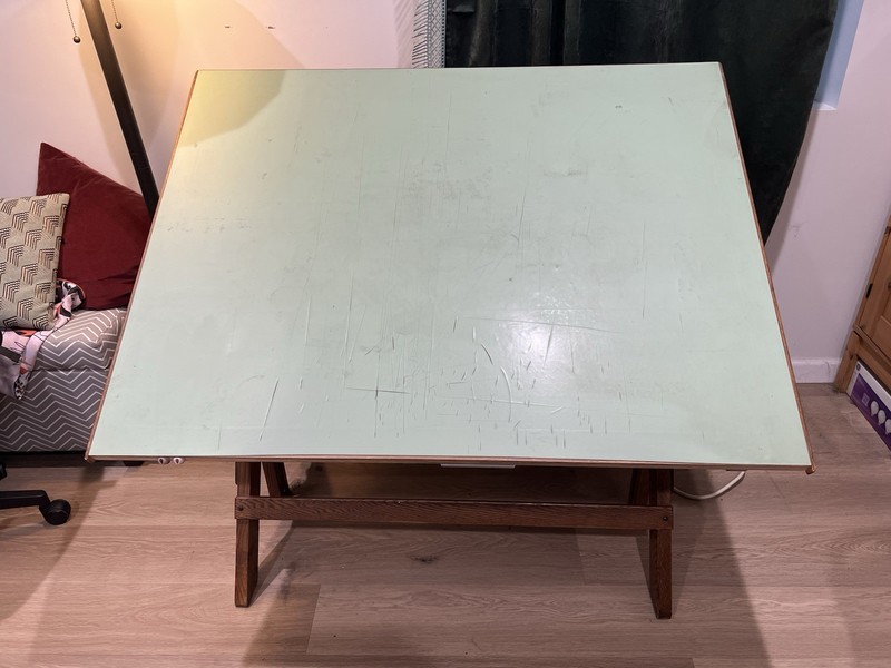 Hamilton Antique Oak Drawing Table gallery
