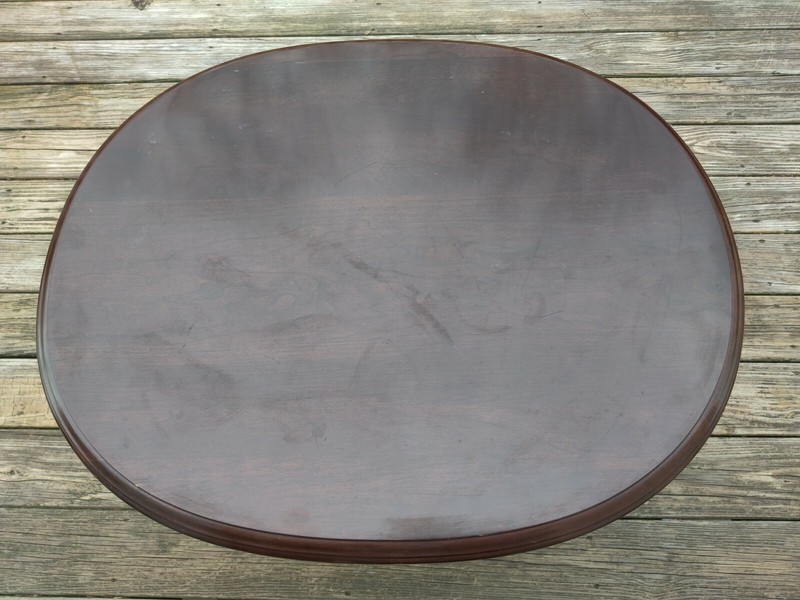 Vintage Ethan Allen Georgian Court Solid Cherry Oval End Table #11-8306 gallery