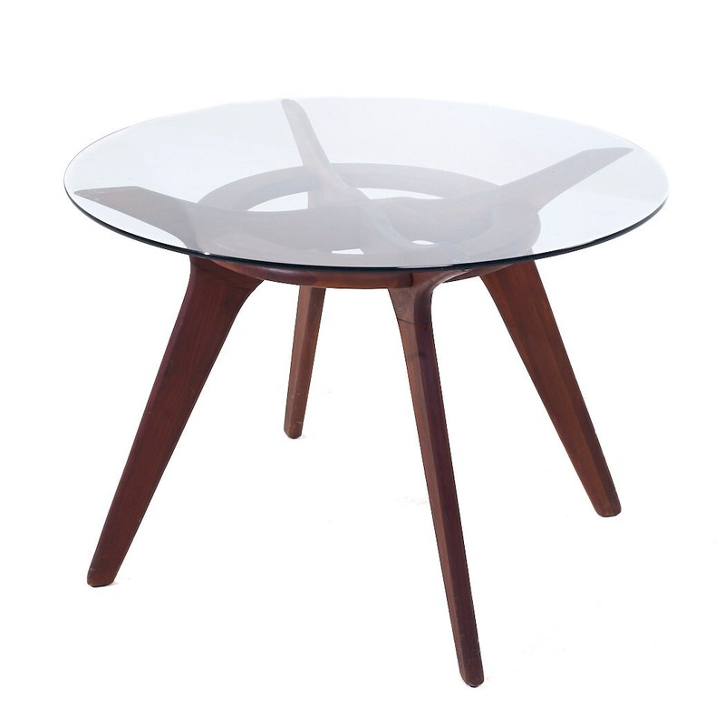 Adrian Pearsall for Craft Associates Mid Century Compass Walnut Dining Table gallery