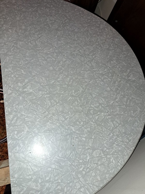VINTAGE MCM 1950'S 60'S FORMICA KITCHEN DININGROOM TABLE RARE NO CHAIRS- NO LEAF gallery
