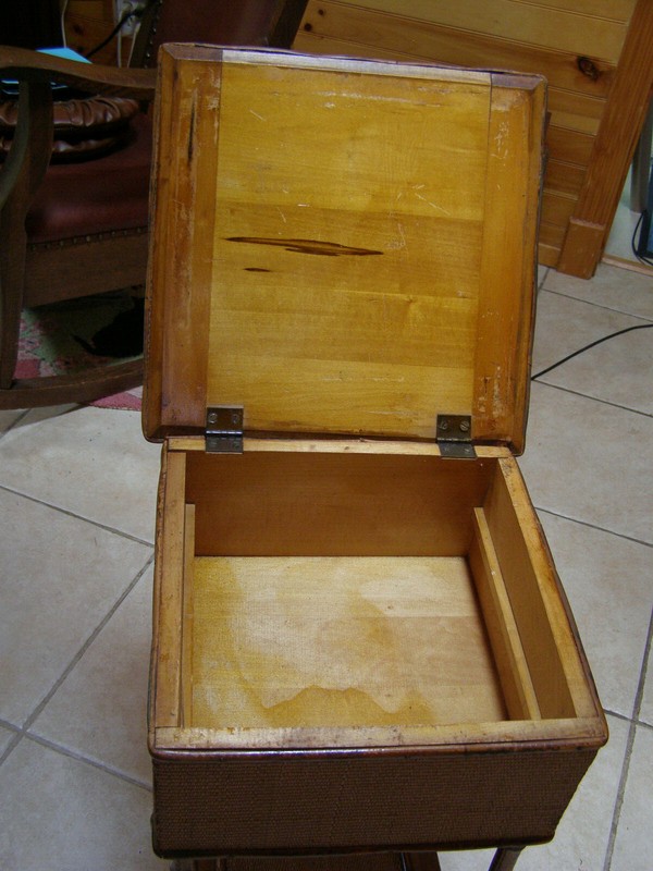 Vintage Victorian Chinese Bamboo Wicker Rattan Stand End Table Sewing Box gallery