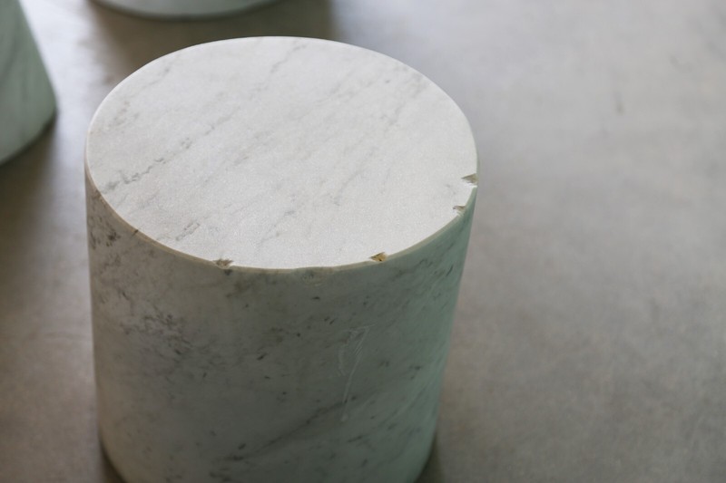 Rare Lucia Mercer for Knoll Solid Marble Stump Tables, c. 1982 (4 avail) gallery