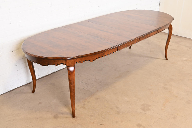 Ethan Allen French Provincial Solid Birch Extension Dining Table, Refinished gallery