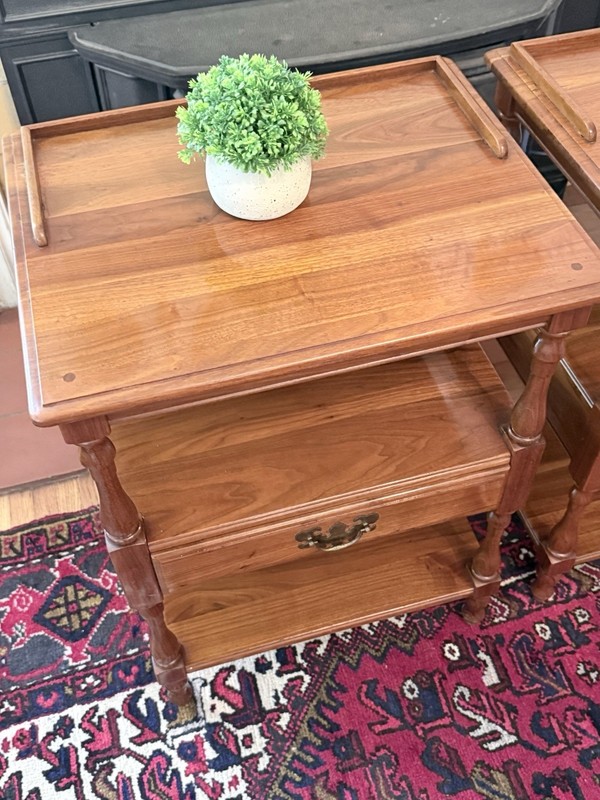 Vintage Pair Of Carl Bissman Walnut End tables/night Stands gallery