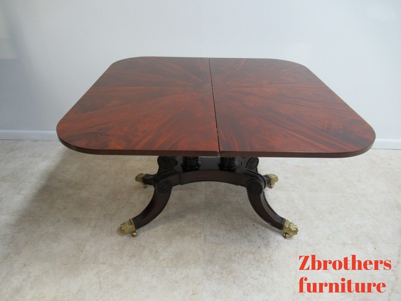 Councill Craftsman Furniture Flip Top Game Dining Table Paw Foot Flame Mahogany gallery