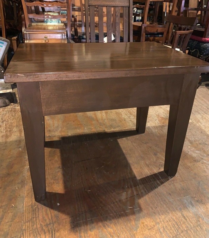 Antique Pine Dining Table or Desk, Refinished gallery