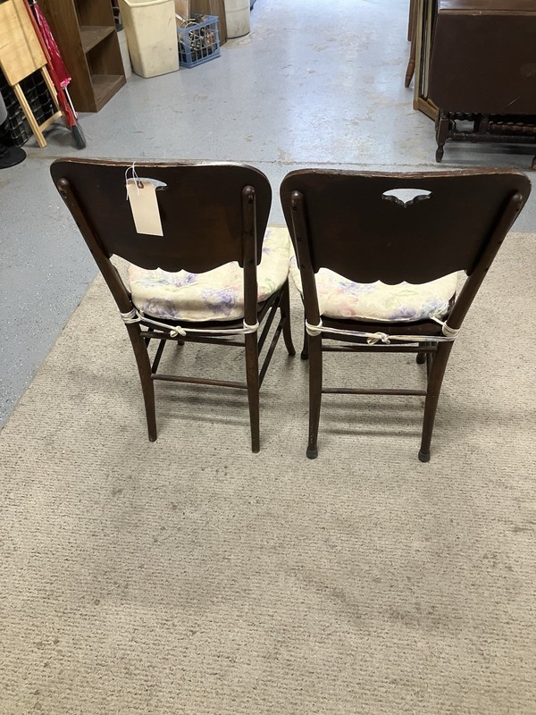 Antique Mahogany Drop Leaf Table With Drawer And Two Chairs gallery