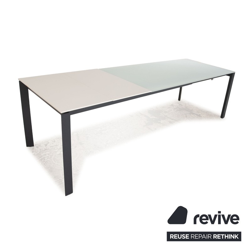 Bonaldo Twice Glass Dining Table White Matt Extendable 180/225/270 x 76 x 90 cm gallery