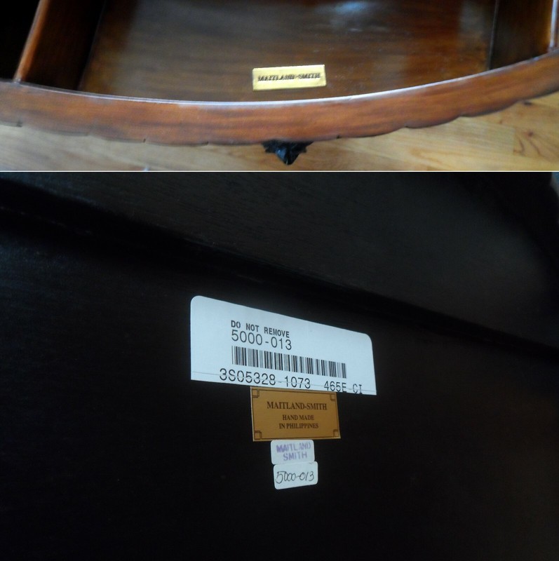 Maitland-Smith Coconut Commode Tooled Bronze, Patinated, Bronze Lion Handles gallery