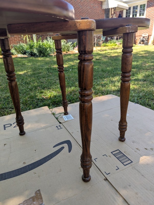 VINTAGE Set Of 2 MCM Mid Century Modern Side Tables Nesting Stackable gallery