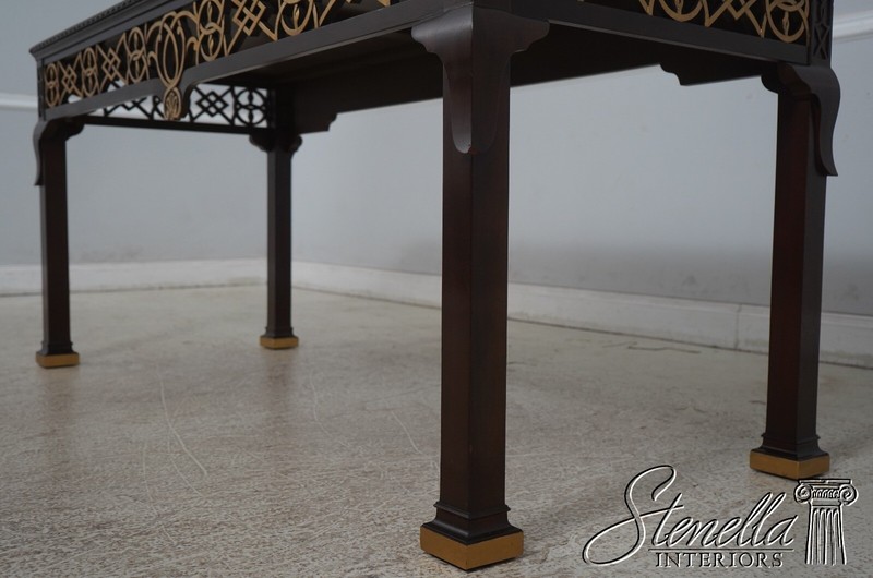 68148: BAKER Chippendale Large Mahogany Library Table gallery