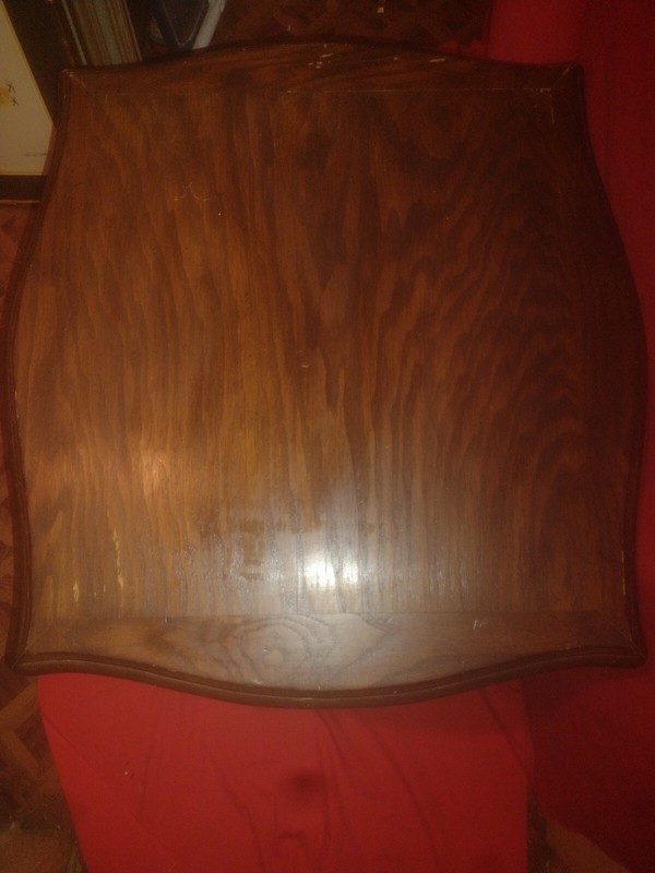 Vintage Brown Carved Legs End Table. gallery