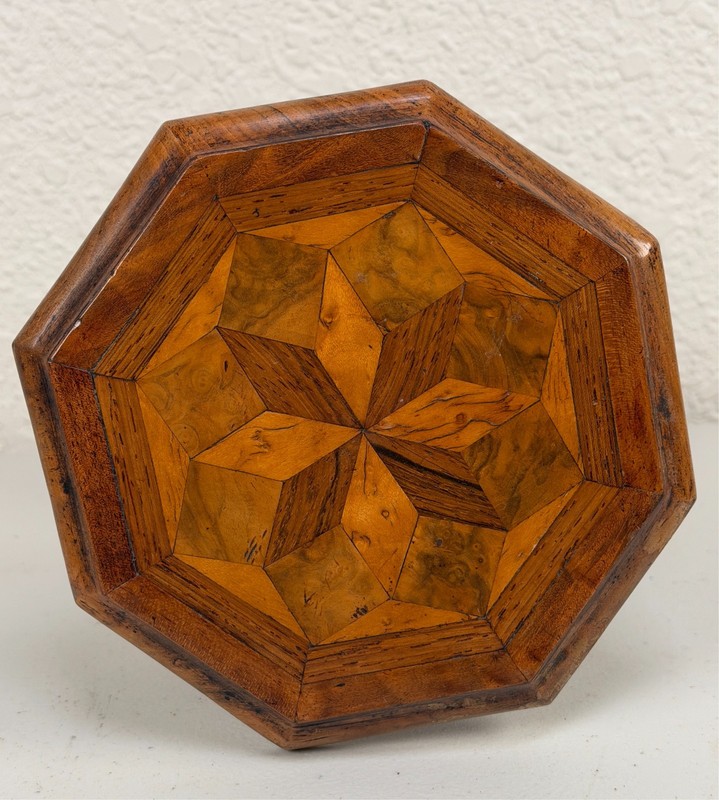 Antique English Miniature Inlaid Tilt Top Tea Table Salesman Sample 19th Century gallery