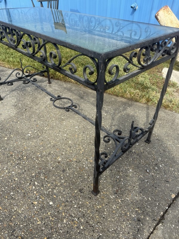French Iron Console Table Hand Fabricated Antique One Of A Kind Europe Rare gallery