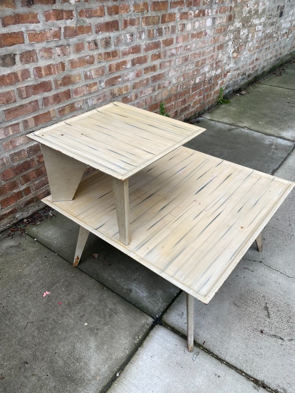 Rare Find Mid Century Modern MCM Corner Table 31' w gallery